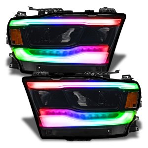 RAM 1500 Headlight Upgrade Kit - ORACLE Lighting - DRL Upgrade Kit with Reflector LED Headlights - RGB+W - `19-`21